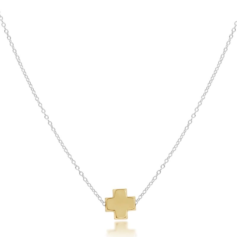 Enewton 16" Necklace Mixed Metal Signature Cross Gold