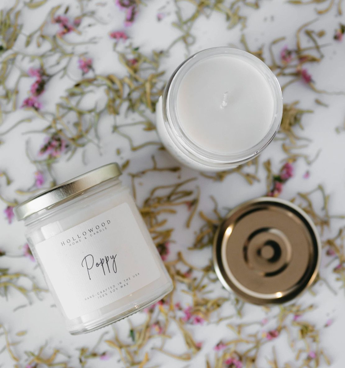 Hollowood 8oz Candle | Poppy Scent
