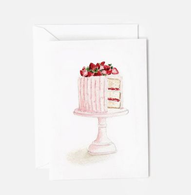 Mini Enclosure Notecard | Pink Cake