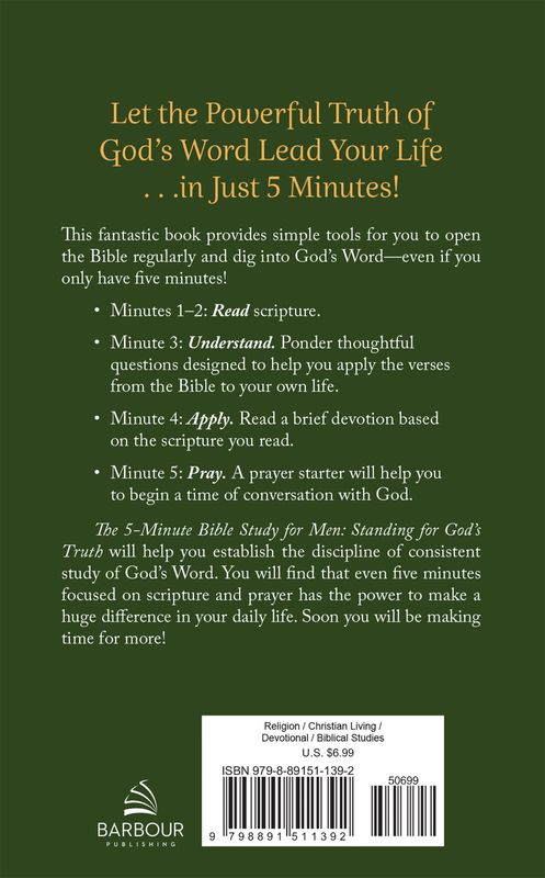 The 5-Minute Bible Study For Men:  Standing for God’s Truth