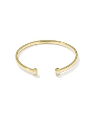 Mini Elton Cuff Bracelet Gold Dichroic Glass