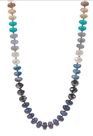 The Luna Bead Necklace, Color: Blue