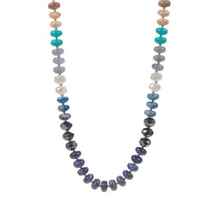The Luna Bead Necklace, Color: Blue