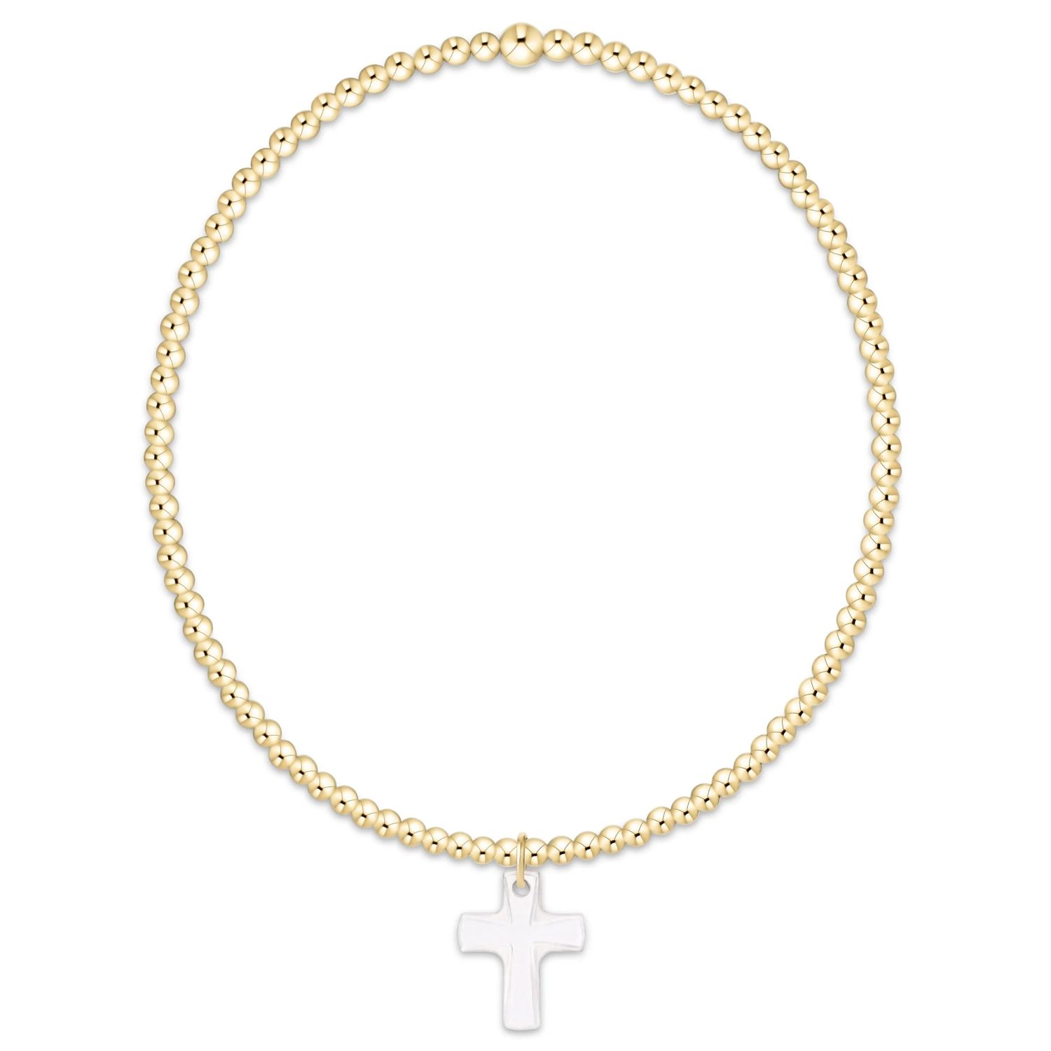Enewton Classic Gold 2mm Bracelet Blessed Crystal Charm