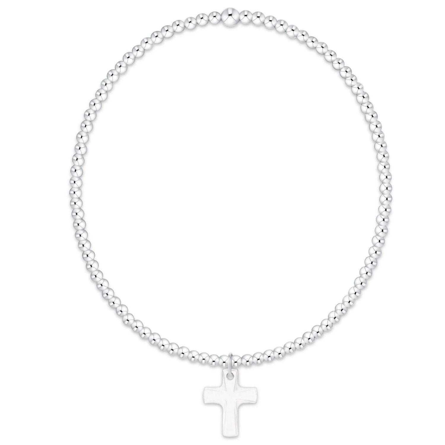 Enewton Classic Sterling 2mm Bracelet Blessed Crystal Charm