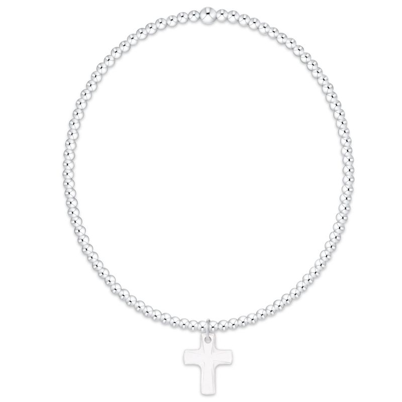 Enewton Classic Sterling 2mm Bracelet Blessed Crystal Charm