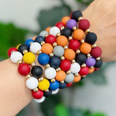 Game Day Ball Bead Bracelet