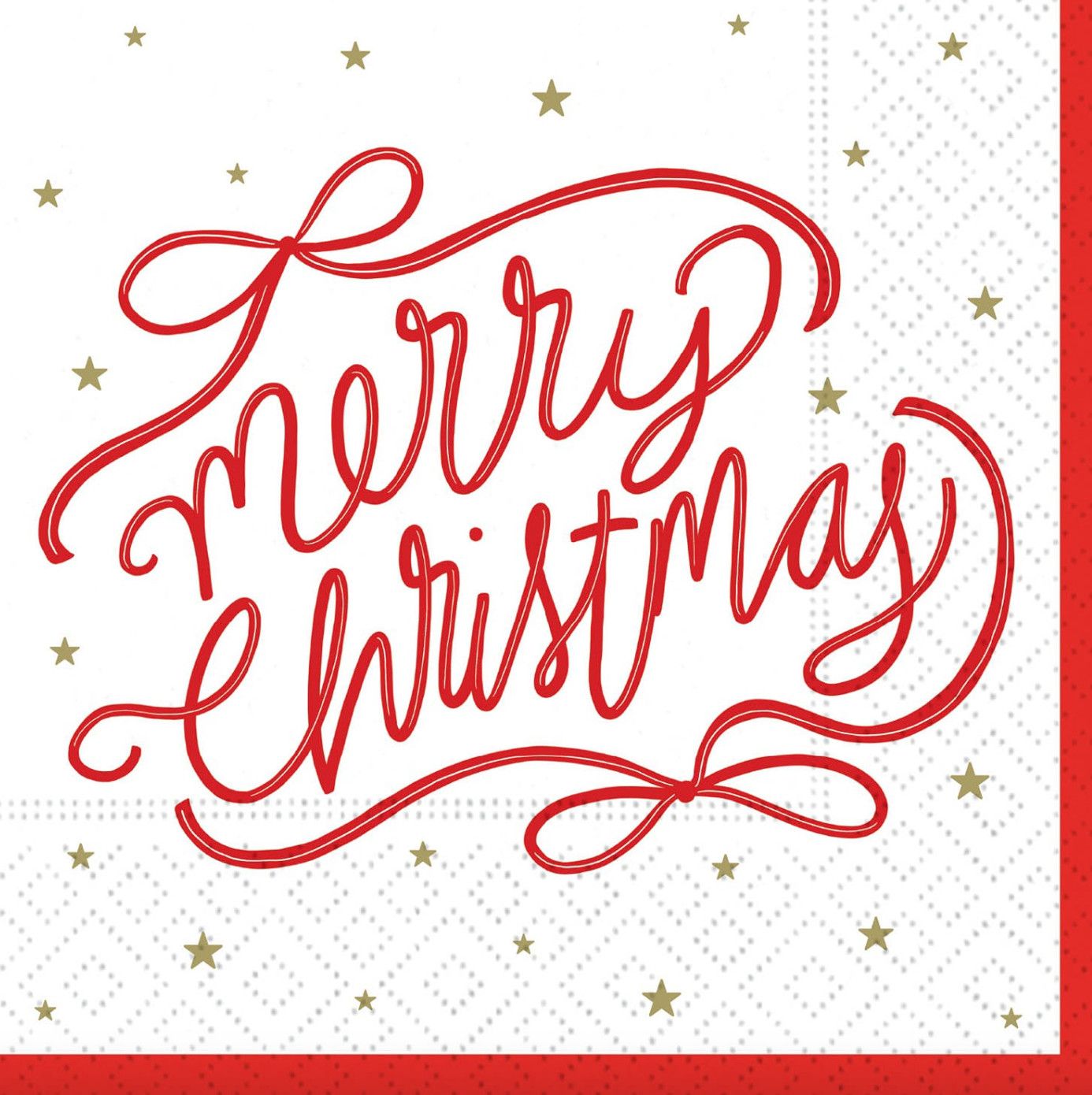 Merry Christmas Charm Cocktail Napkin