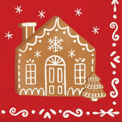 Gingerbread Village Cocktail Napkin