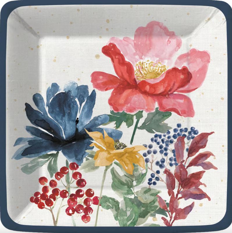 Fall Florals Dessert Plate