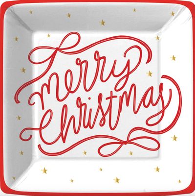 Merry Christmas Charm Dessert Plate