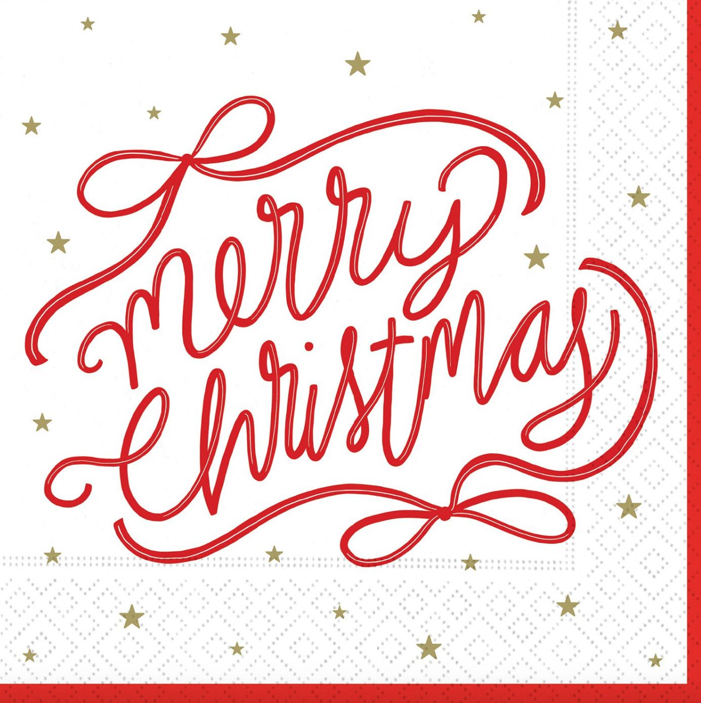 Merry Christmas Charm Luncheon Napkin