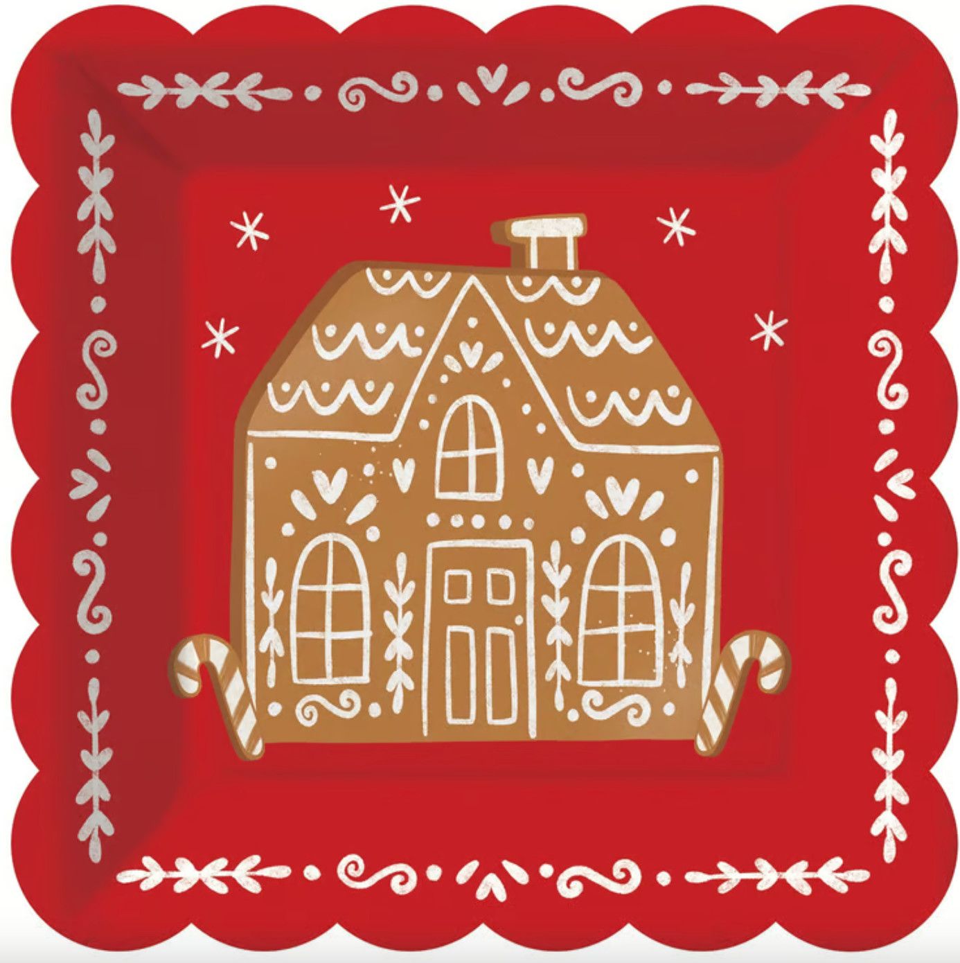 Gingerbread Village Dessert Plate