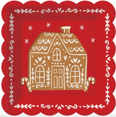 Gingerbread Village Dessert Plate