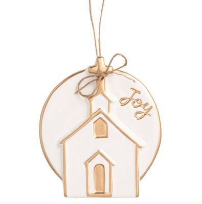 Church Gold Disc Ornament