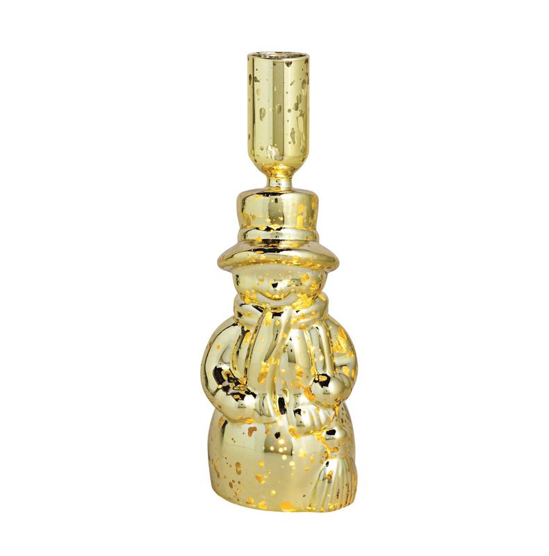 Small Light-Up Snowman Taper Holder