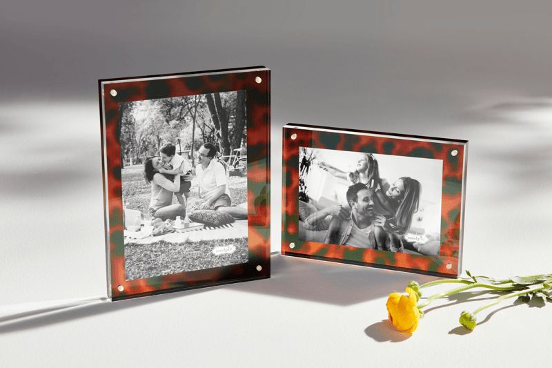 Large Tortoise Acrylic Block Frame