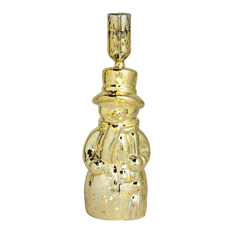 Large Light-Up Snowman Taper Holder