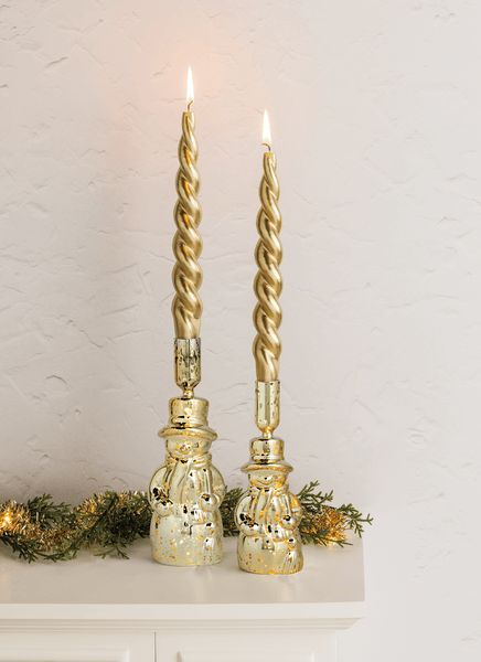 Large Light-Up Snowman Taper Holder