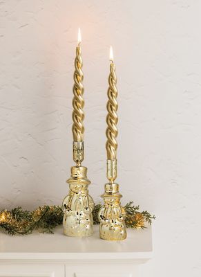 Large Light-Up Snowman Taper Holder