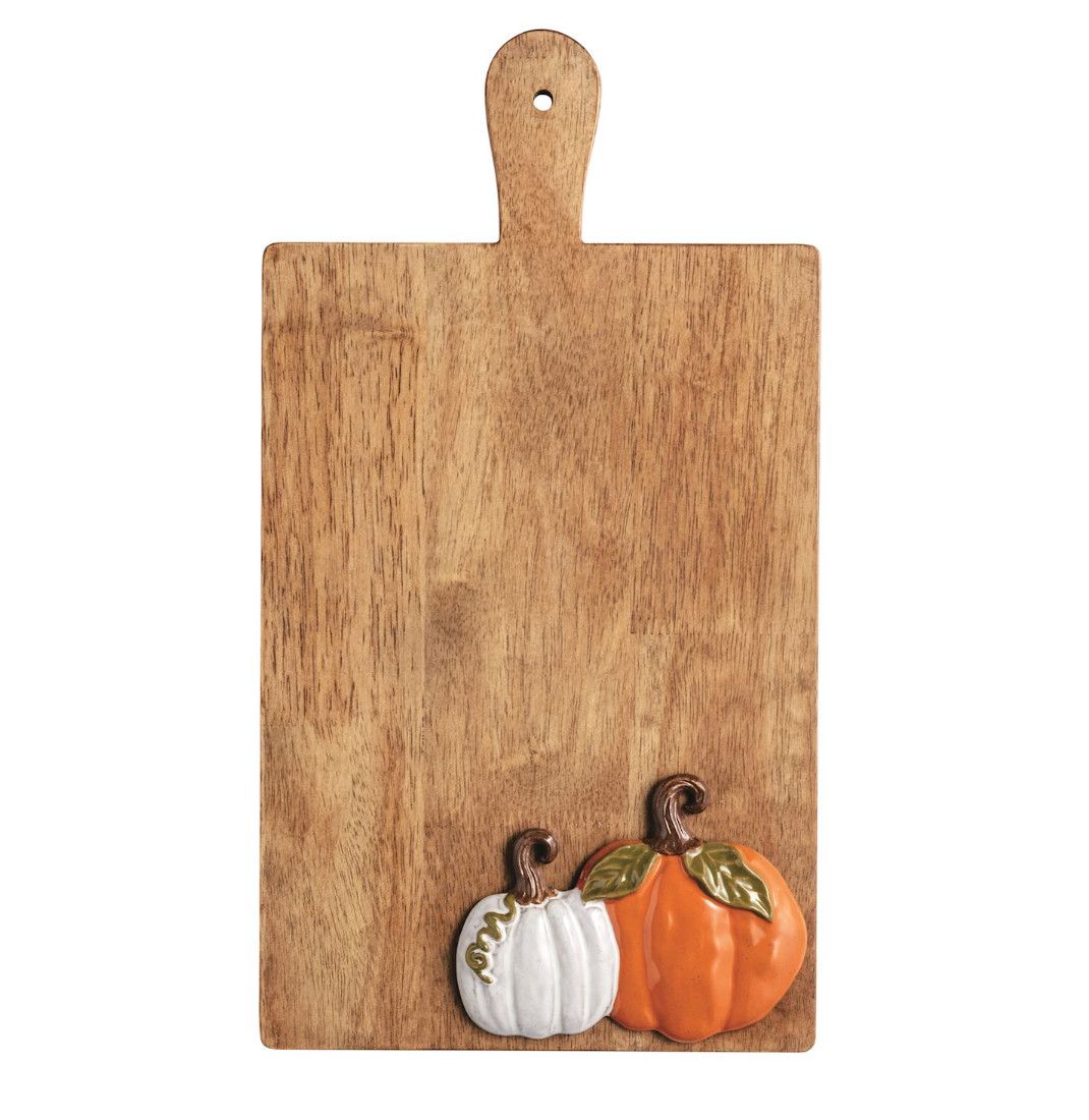 Ceramic Pumpkin Wood Board