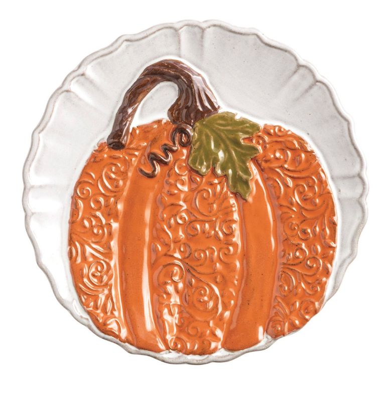 Dark Orange Pumpkin Salad Plate