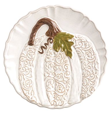 White Pumpkin Salad Plate