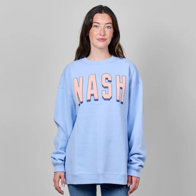 The NASH™  Shadow Puff Crewneck | Blue