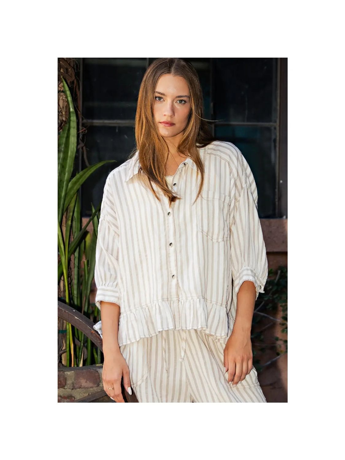 The Bailey Stripe Shirt, Size: S