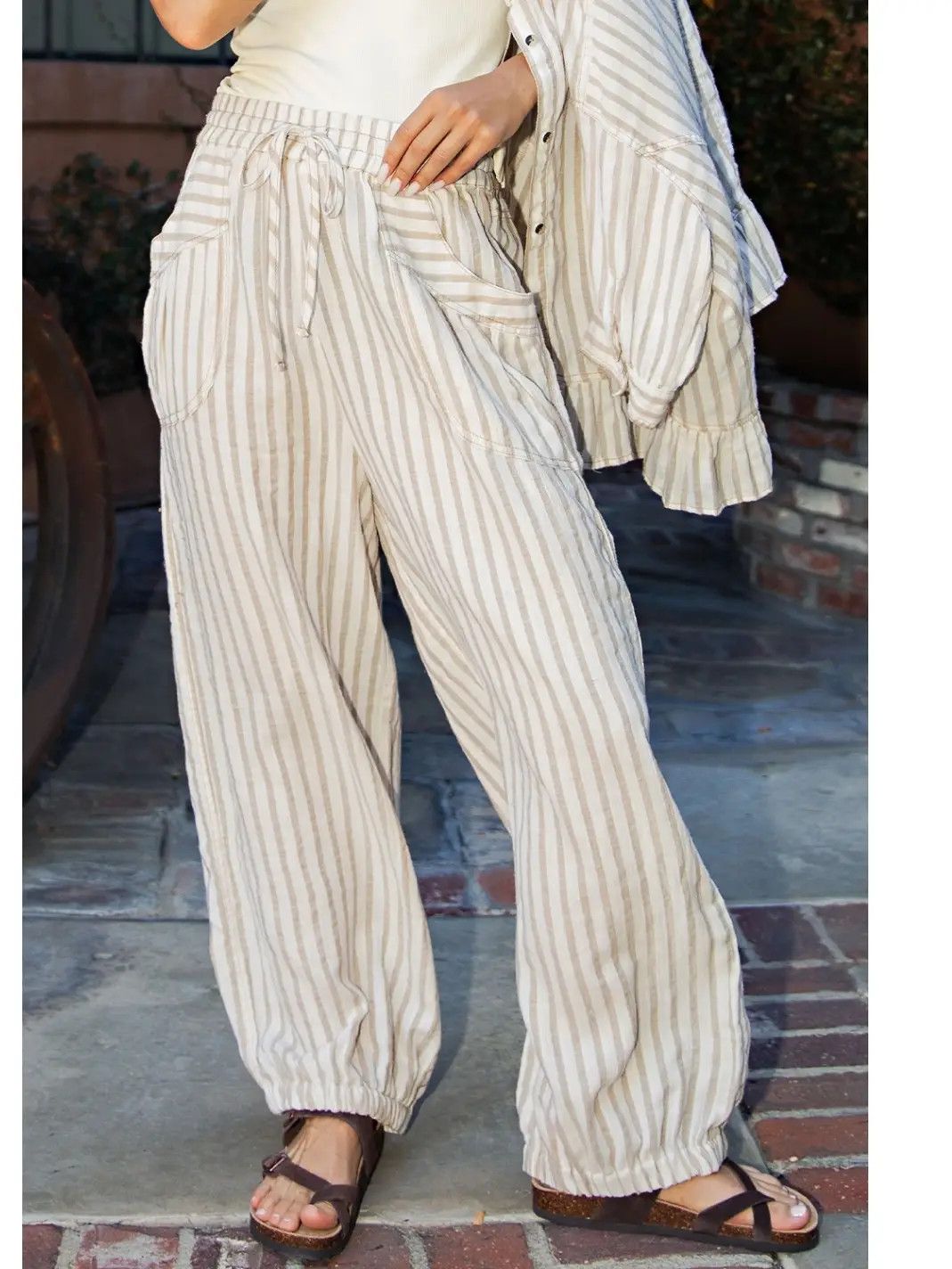 The Bailey Stripe Pants, Size: S