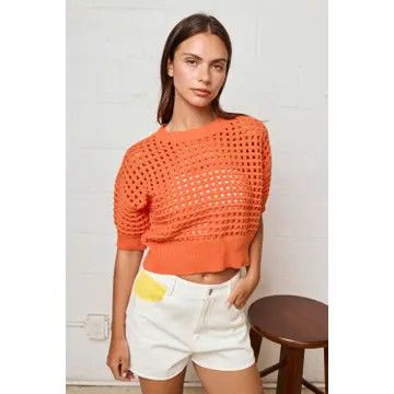 The Alina Cropped Crochet Top, Size: S