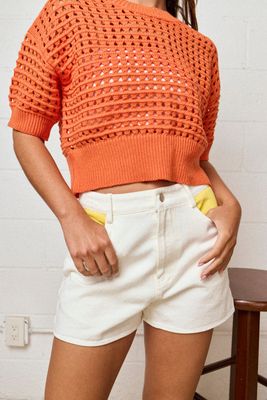 The Alina Cropped Crochet Top