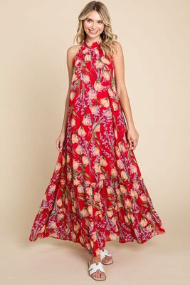 The Cindy Chiffon Floral Maxi