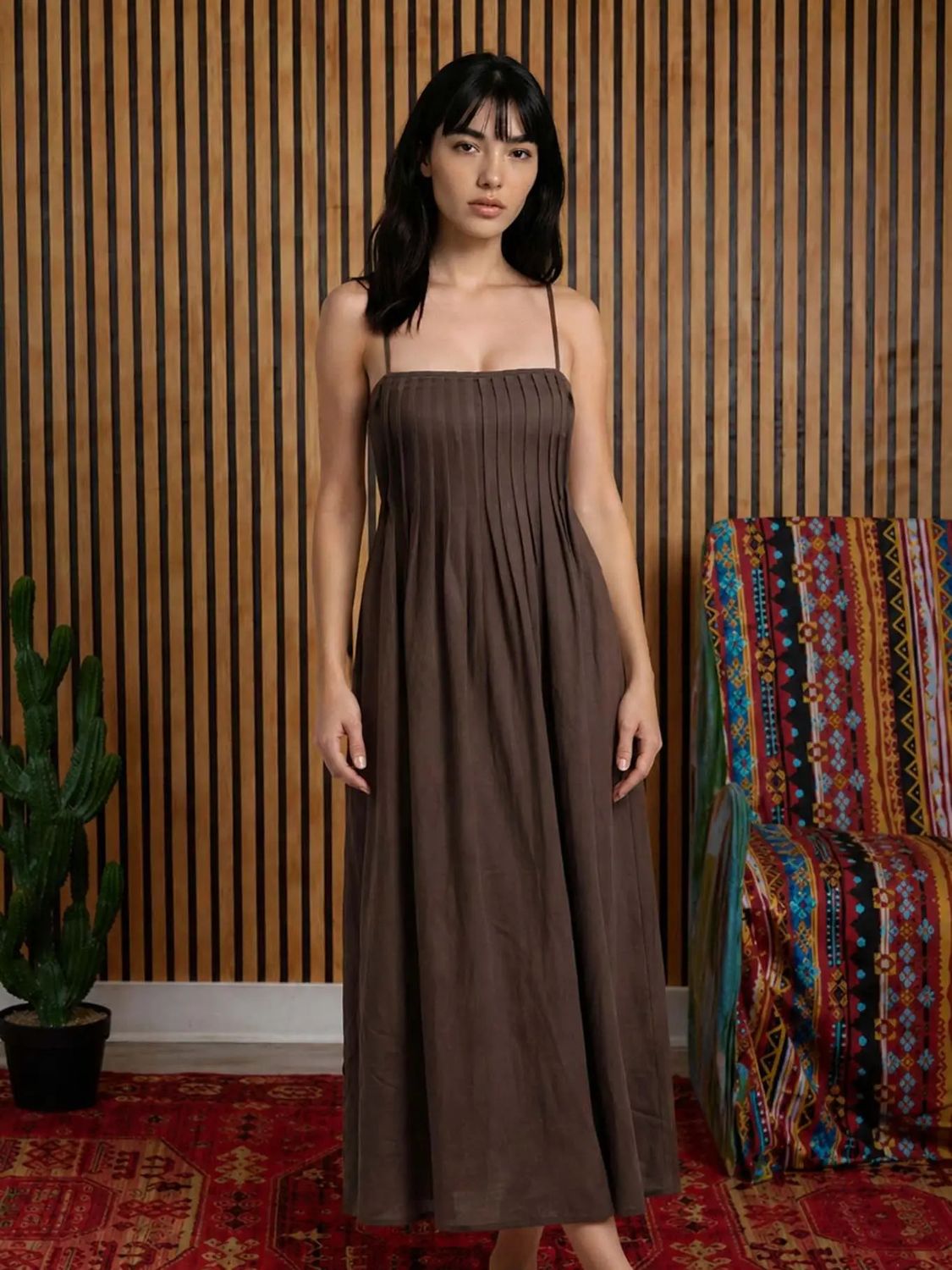 The Piper Pintuck Midi Dress, Size: S