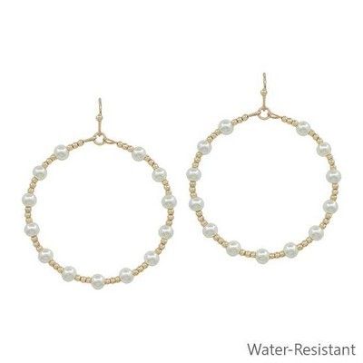 The Zeva Gold Pearl Earrings