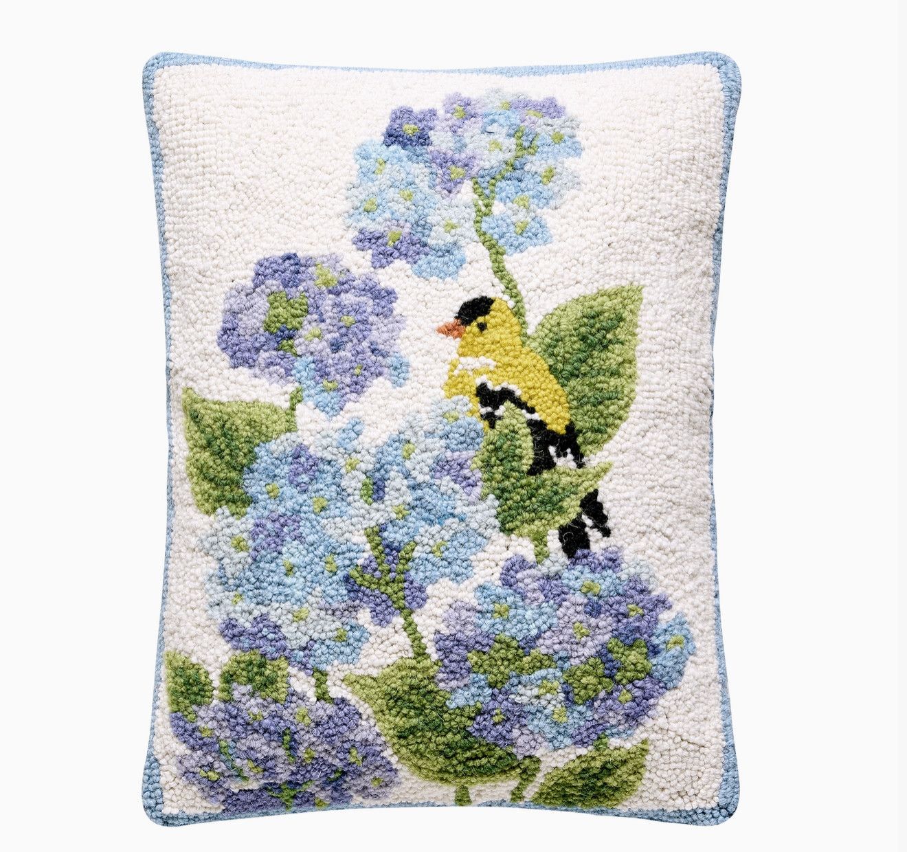 Hydrangea Bird Hook Pillow
