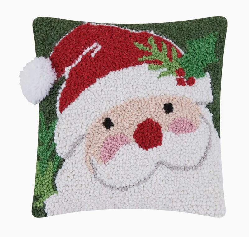 Santa Hat w/Pom Pom Hook Pillow