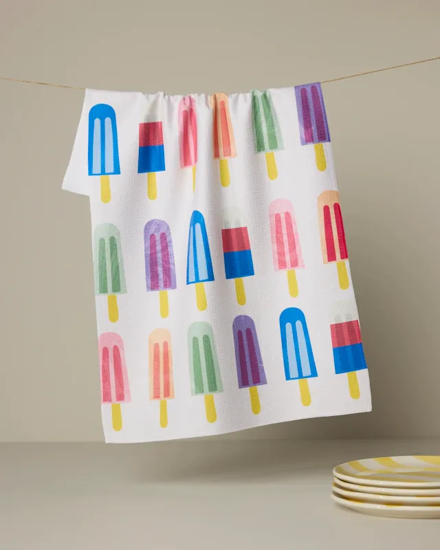 Poppy Popsicles Tea Towel