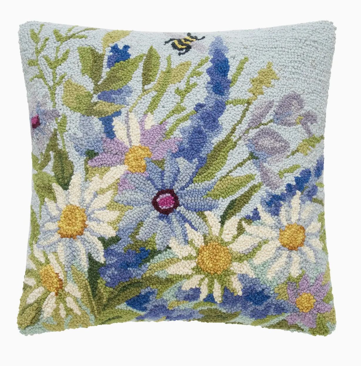 Blue Wildflowers Hook Pillow