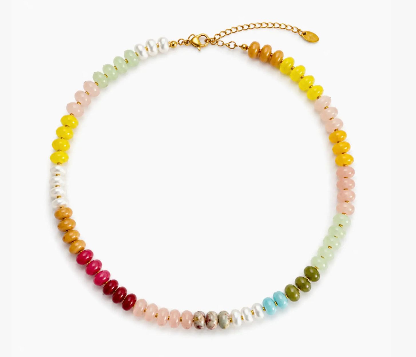 Color Garden Beaded Natural Stone Necklace | Garden Bloom