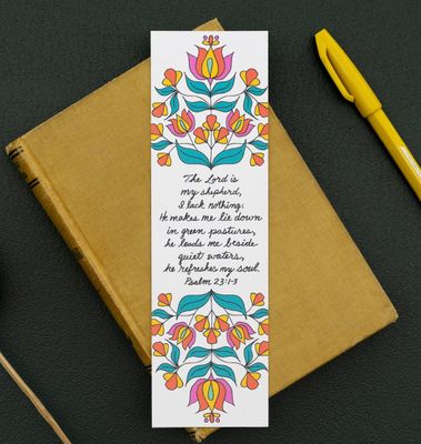 The Lord is my Shepherd Psalm Bookmark