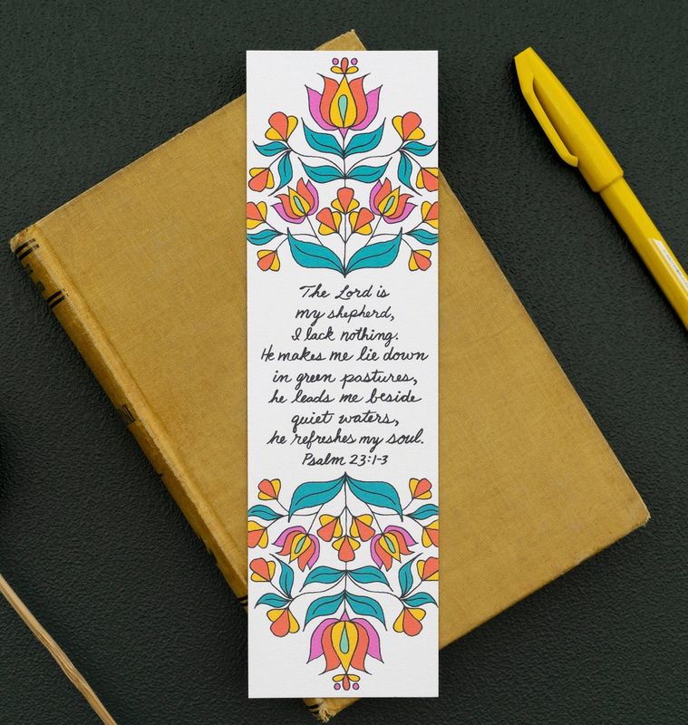 The Lord is my Shepherd Psalm Bookmark