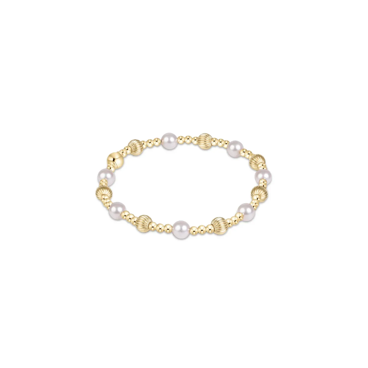 Enewton EXTENDS Dignity Sincerity Gold 5mm Bracelet Pearl