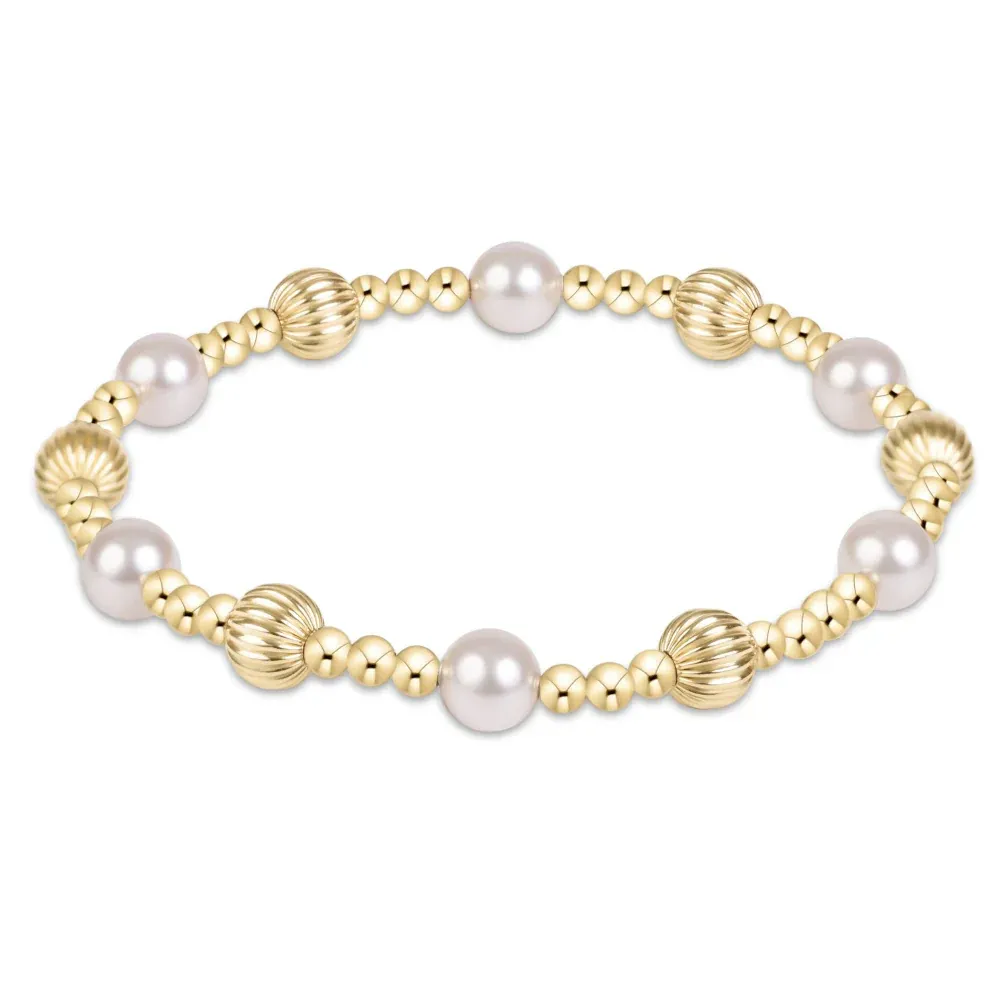 Enewton EXTENDS Dignity Sincerity Gold 6mm Bracelet Pearl