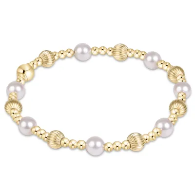 Enewton Dignity Sincerity Gold 5mm Bracelet Pearl