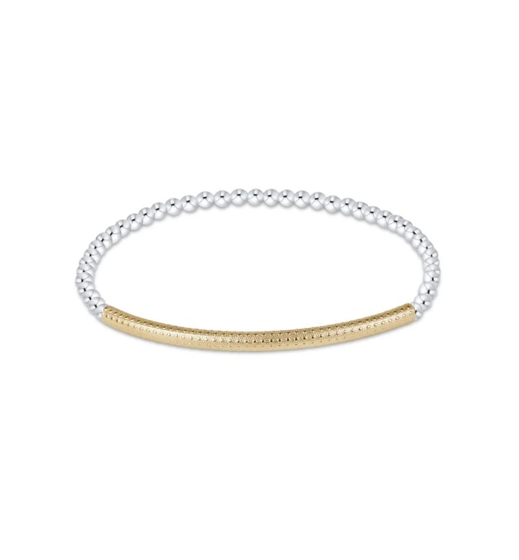 Enewton Bliss Bar Textured Mixed Metal 3mm Bracelet