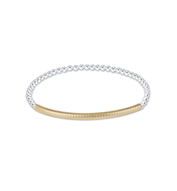 Enewton Bliss Bar Textured Mixed Metal 3mm Bracelet