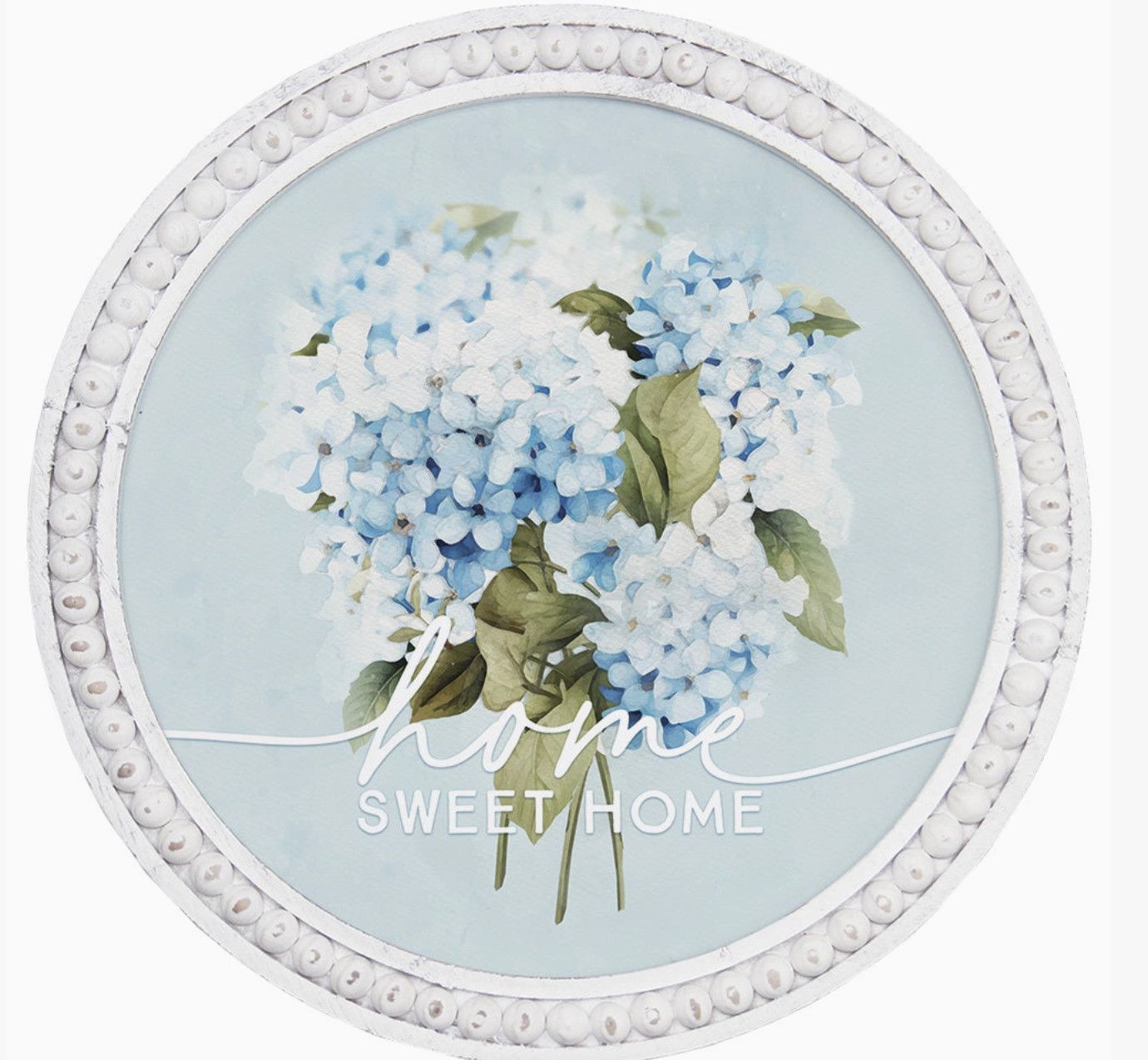 Home Sweet Hydrangea Circle Wall Plaque