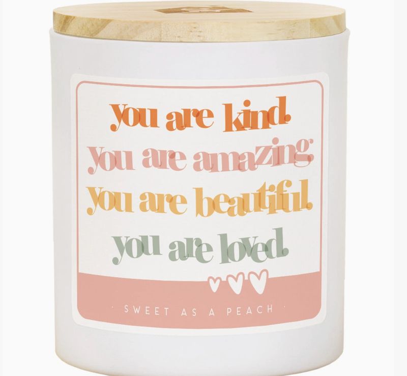 Kind Amazing Beautiful Loved Candle | Lemon Sugar Scent