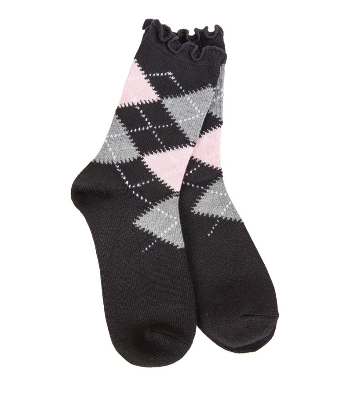 Mini Argyle Ruffle Sock